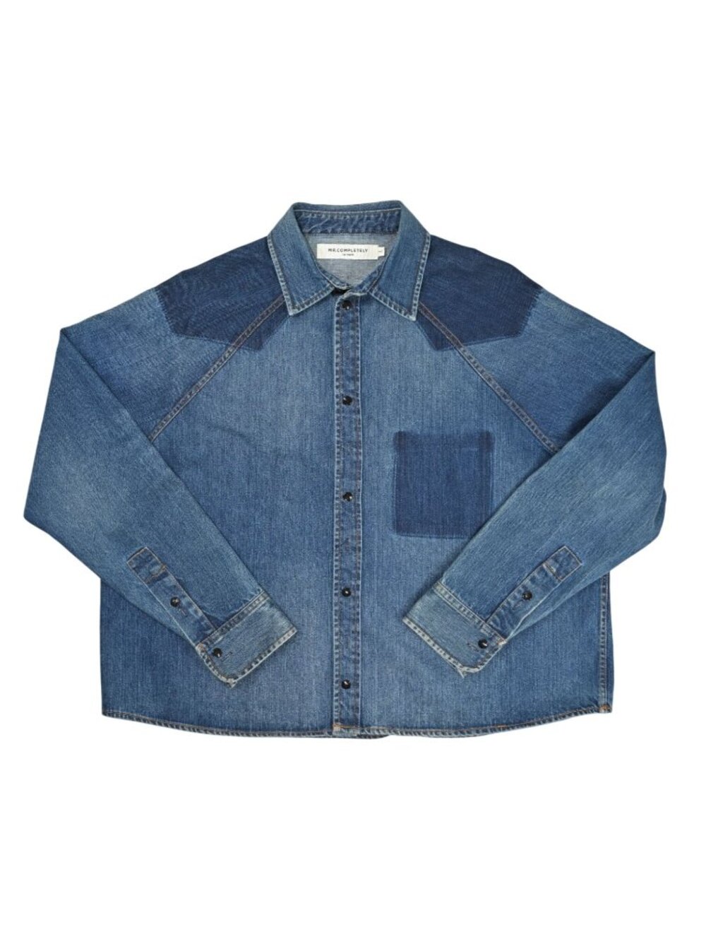 Mr. Completely Denim Button Front Shirt in Blue